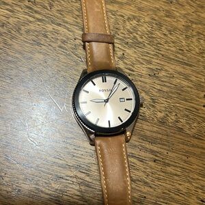 Fossil BQ3259 Classic With Date Light Brown Leather Strap 40mm Watch